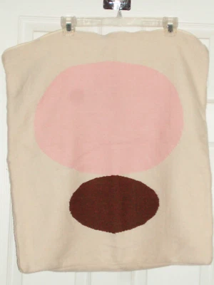 JONATHAN ADLER Decorativa FUNDA DE ALMOHADA SHAM Lana ROSA Y MARRÓN Círculos Foto 1 de 4