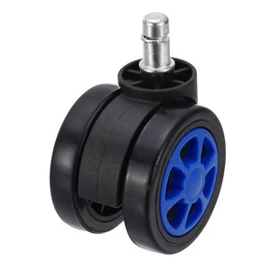3 Inch Office Chair Wheel Replacement PU Smooth Quite Caster Blue - Picture 1 of 7