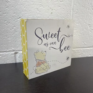 Disney Winnie the Pooh Sweet As a Bee Sign Plaque Home Wall Nursery Decor - Picture 1 of 12