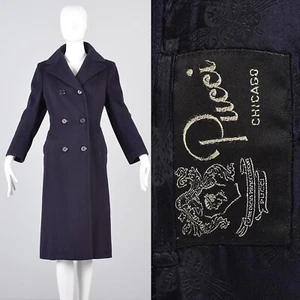S Vintage 1970s 70s Navy Blue Pucci Coat Cashmere Winter Outerwear Designer - Picture 1 of 8