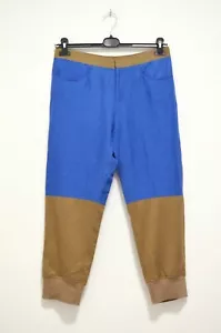 UNDERCOVER Pants 3/4 Contrast Sky Blue Wool Linen Silk Size 3 slim - Picture 1 of 7