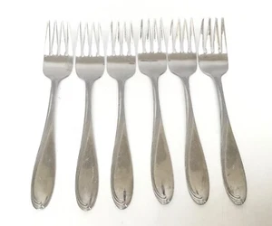 Oneida Camber Cresta Windswept Scroll 6 Salatgabeln 6 5/8" - Bild 1 von 3