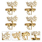  4 Pcs Holiday Reindeer Napkin Holder Christmas Fawn Buckle Dining Table