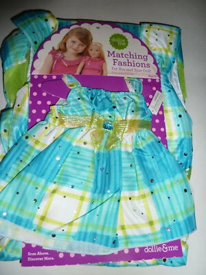 NEW Dollie & Me Size 10 Plaid Party Dress Matching for American Girl Doll - Image 1 of 4