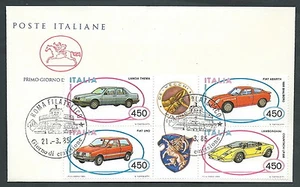 1985 ITALIEN FDC PFERD BLOCK AUTO KEIN ANKUNFTSSTEMPEL - CV1985-3 - Bild 1 von 1