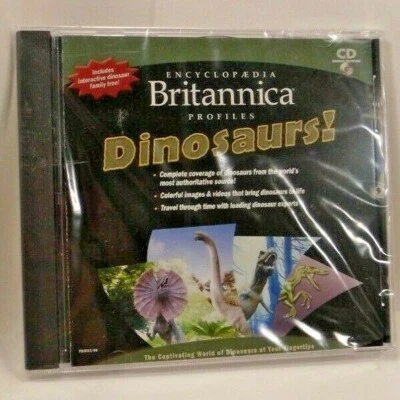 Encyclopedia Brittanica Profiles Dinosaurs! Win 98/2000 and Mac 10.1 Software CD - Image 1 of 2