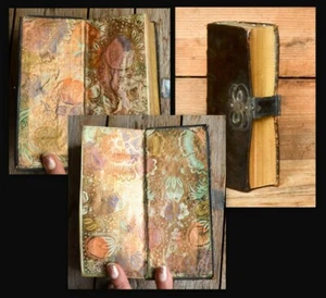 c1750 Brokatpapier Einband mit Schliesse Arndt Wohlangelegtes Paradieß-Gaertlein - Picture 1 of 1