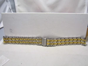 No Name Men's 18mm Two Tone Stainless Steel Watch Band, Hong Kong, Used, #802. - Bild 1 von 1