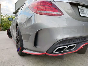 CARBON REAR SPLITTER SPOILER SET FOR MERCEDES BENZ W205 AMG & C43 & C63 & C63S - Picture 1 of 7