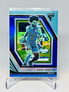 Coby White 2022 Panini Flux Basketball Blue Prizm 73/99 Chicago Bulls #67