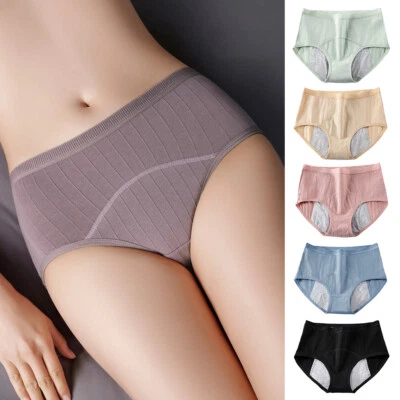 Womens Girls Period Panties Leakproof Menstrual Underwear Cotton Seamless Brie ⑨ - Image 1 of 4
