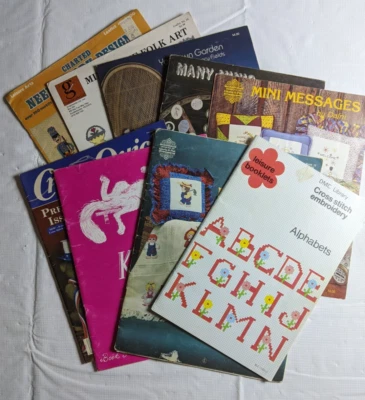Cross Stitch Pattern Books Lot of 9 - Image 1 of 4