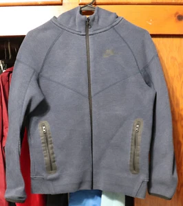 Nike Sportswear NSW Tech Fleece Zip Hoodie Blue Youth Boys Large YL FD3285-473 - Picture 1 of 8
