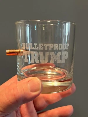 Vasos Trump a prueba de balas - Hechos en el - MAGA 11 oz Rocks Glass Foto 1 de 4