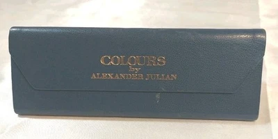 Colours by Alexander Julian Blue Leather Eye Glass Case - Image 1 of 4