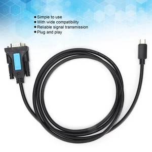 USB To RS232 Adapter TypeC To DB9 Converter Serial Cable For Scanner PC Modem FY - Afbeelding 1 van 23