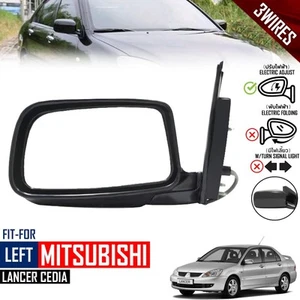 Side Mirror Left Side LH 3 Wires Black Fit Mitsubishi Lancer Sedan 2001-2009 - Picture 1 of 11
