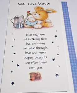 With Love, Uncle Birthday Card. A Moment in Time Cards. - Picture 1 of 4