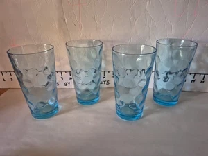 4 Pasabahce Aqua geprägte Punkte Kreis Daumenabdruck 6" Longdrinkgläser Barzubehör  - Bild 1 von 11