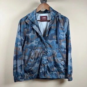 Ci Sono Los Angeles Camo Navy Blue Hooded Rain Windbreaker Jacket S - Picture 1 of 7