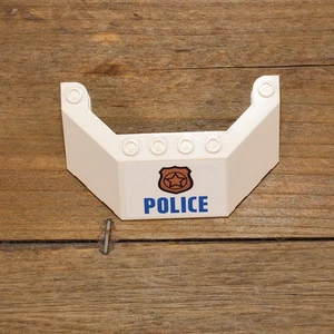 LEGO White Windscreen 5x8x2 Badge and Blue POLICE Pattern 62576pb04 Set 60129 - Picture 1 of 3
