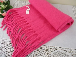 Neu mit Etikett Anthropologie Kaugummi rosa Fransen Decke Schal Halstuch Schal UVP $ 48 76X20 - Bild 1 von 8