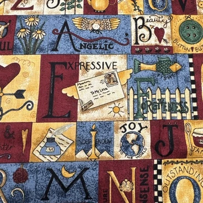 Debbie Mumm  Mumms The Word Alphabet Cotton Quilting Fabric   1 Yard #23 - Image 1 of 4