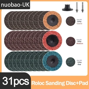 Mini almohadilla de lijado tipo R 31 piezas 50 mm tipo R bloqueo de rollo R cambio rápido disco amoladora de troquel - Imagen 1 de 6