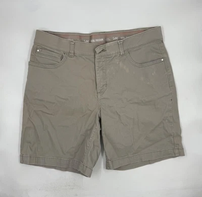 Pantalones Cortos Lee Total Freedom Para Mujer 14 Medianos Tostados Elastizados Clásicos Frente Plano Informales Foto 1 de 4