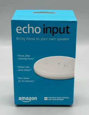 Amazon Echo Input Voice Control Speakers - White - Sealed - Image 1 of 4