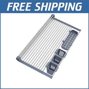 Durable Stainless Steel Dish Drying Rack with Baskets – Perfect for Kitchen Use - Picture 1 of 8