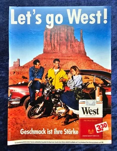West Zigaretten, American Blend, originale Werbung aus 1985 - Picture 1 of 1