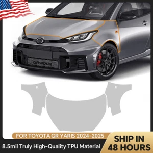 For Toyota GR Yaris 2024-UP Hood Fender Precut Paint Protection Film Clear PPF - Picture 1 of 20