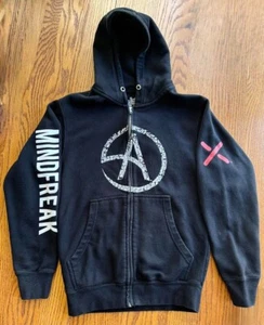 Criss Angel Mindfreak Logo Fleece Full Zip Hoodie Black (Men's Small) - Like New - Picture 1 of 3