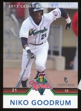 2013 Team Issue Cedar Rapids Kernels NIKO GOODRUM RC TWINS ATLANTA GA
