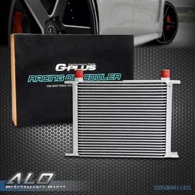 Universal 28 filas AN10 aluminio transmisión motor enfriador de aceite plateado Foto 1 de 4