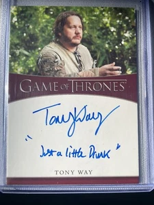 Game of Thrones Complete Series TONY WAY as Dontos Hollard Inscription Autograph - Picture 1 of 2