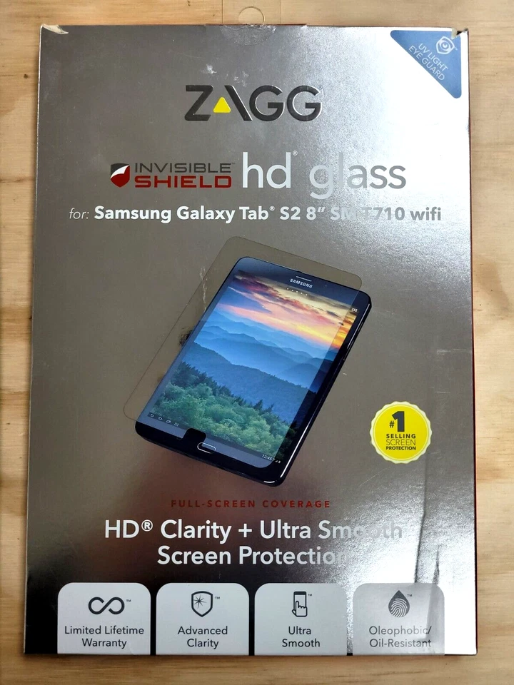 Zagg InvisibleShield HD Glass Screen Protector for Samsung Galaxy Tab S2 8" - Image 1 of 2