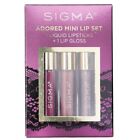 Sigma Beauty Adored Mini Lip Set (2x Liquid Lipstick + 1x Lip Gloss) 3pcs Womens