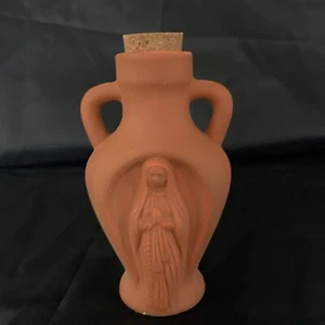 The Holy Water Pot Handmade Organic Soil Souvenir from Holy Land of Mother Mary - Picture 1 of 9