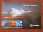 DOCUMENT PUBLICITAIRE SAAB JAS 39 GRIPEN PARIS AIR SHOW 2001