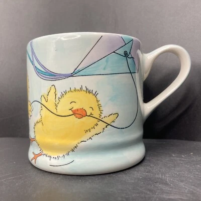 Vintage 2005 Whittard of Chelsea Easter chicks flying a kite ceramic mug - Image 1 of 4
