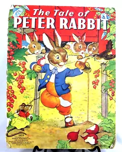 1937 Geschichte von Peter Rabbit Buch von Milo Winter Leinenbuch Merrill Verlag 10x13 - Bild 1 von 11