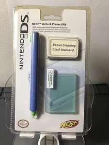 Nintendo DS Pen Nerf Stylus Kit Cloth Screen Protect Purple Green Vintage RARE - Picture 1 of 12