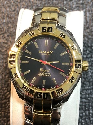 Reloj Pulsera Hombre Omax Vestido 50M Tono Dorado y Plata Batería Nueva Foto 1 de 4