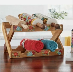 The Pioneer Woman Spring Bouquet 13.9-Inch Wine Rack - Picture 1 of 7