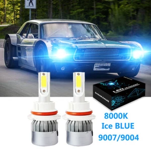 For LINCOLN Town Car 1990-2002 - LED Headlight 9007 HB5 8000K Bulbs Hi/Low Beam - Picture 1 of 10