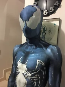 Venom Symbiote Spiderman Costume Halloween Cosplay Zentai Spider-man Suit Adult - Picture 1 of 11