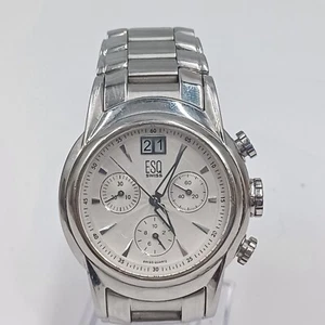 Reloj unisex cronógrafo suizo ESQ by Movado 38 mm correa de acero inoxidable usado - Imagen 1 de 8