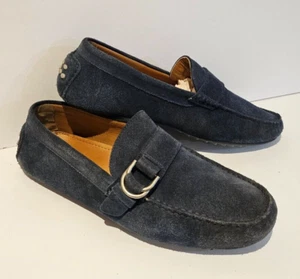 ALDO Mens Suede Loafers Size US9.5 UK8.5 EU42.5 Navy - Picture 1 of 8